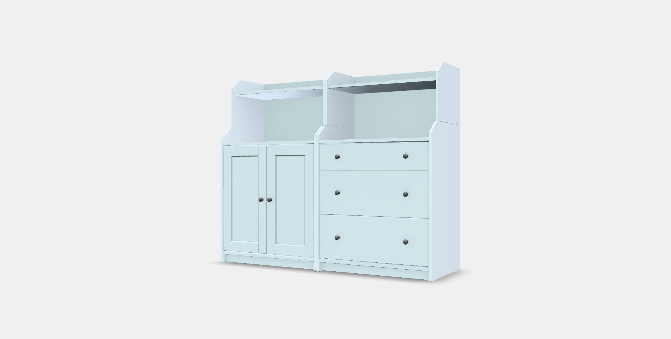 HAUGA Storage combination 6 Low-poly 3D model_11