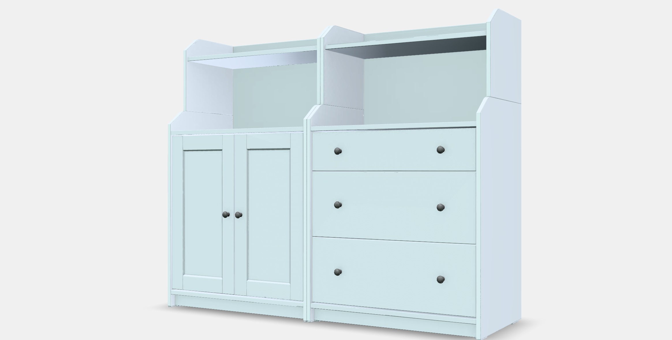 HAUGA Storage combination 6 Low-poly 3D model_13