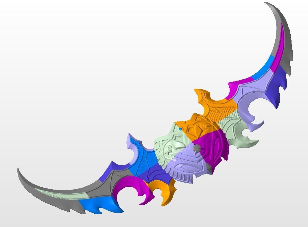 Twin Blades of Azzinoth World of Warcraft Warglaive Illidan 3D print model_7