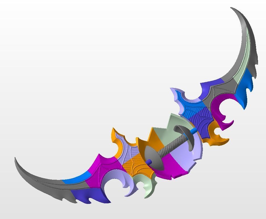 Twin Blades of Azzinoth World of Warcraft Warglaive Illidan 3D print model_8