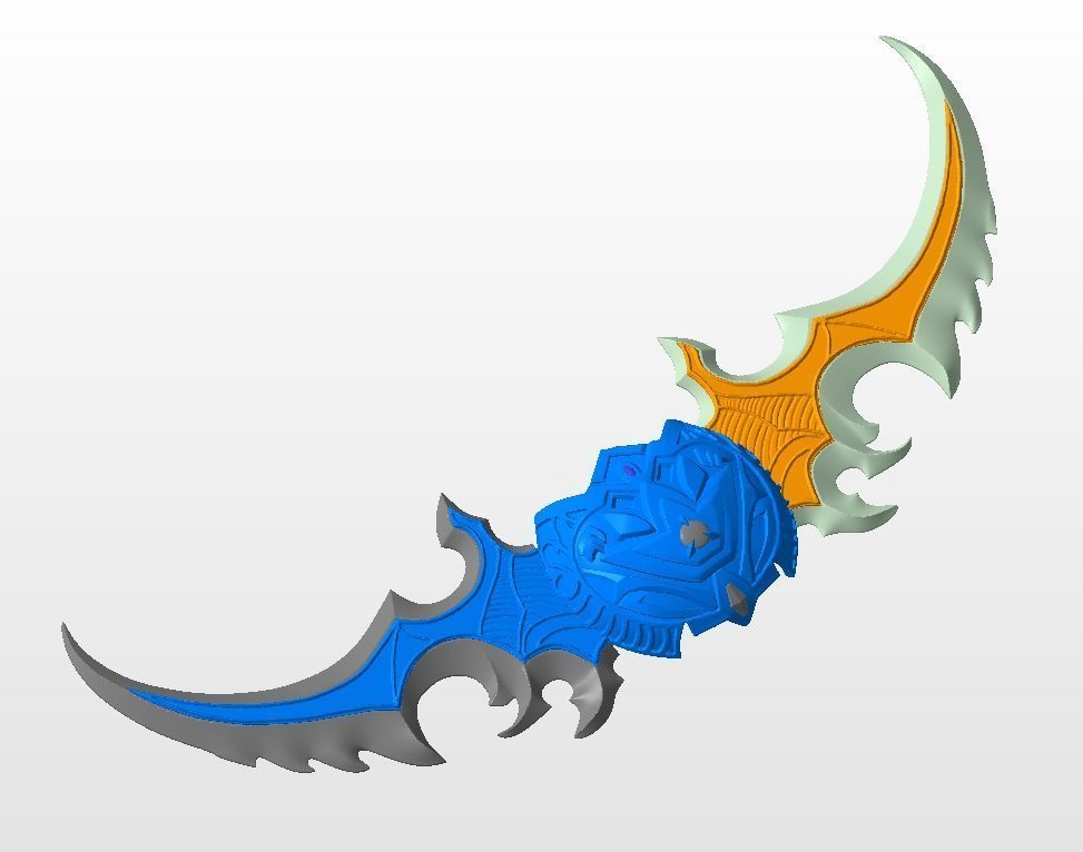 Twin Blades of Azzinoth World of Warcraft Warglaive Illidan 3D print model_5