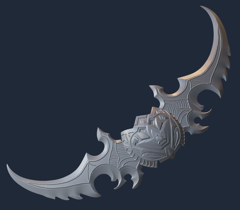 Twin Blades of Azzinoth World of Warcraft Warglaive Illidan 3D print model_4