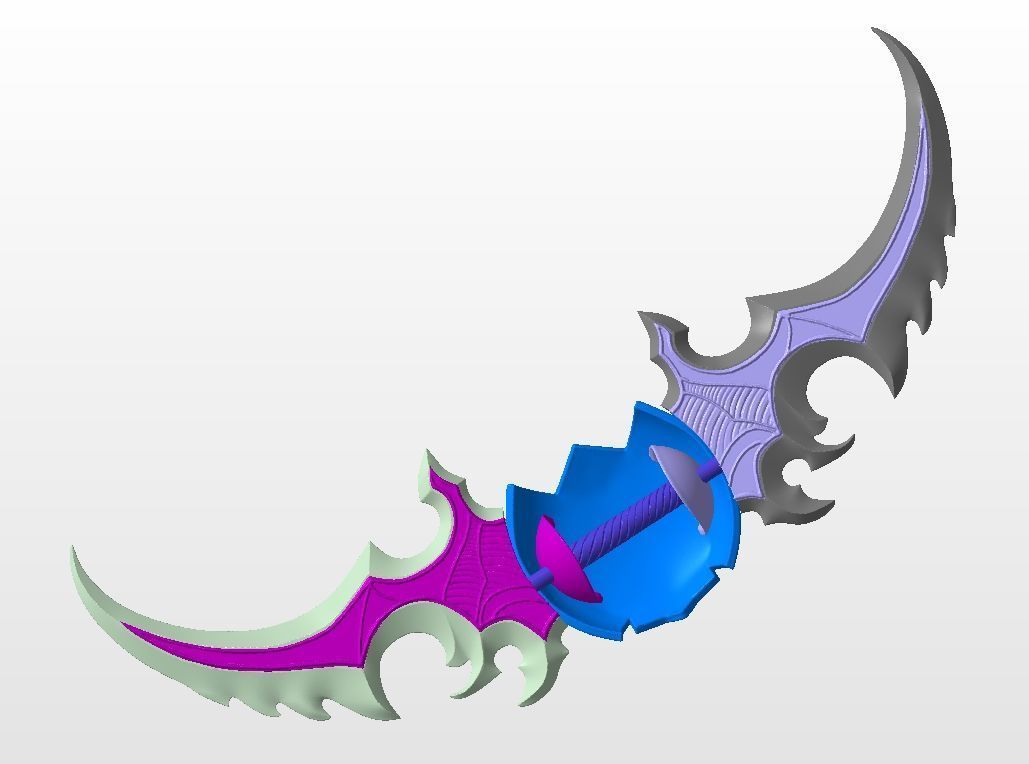 Twin Blades of Azzinoth World of Warcraft Warglaive Illidan 3D print model_6