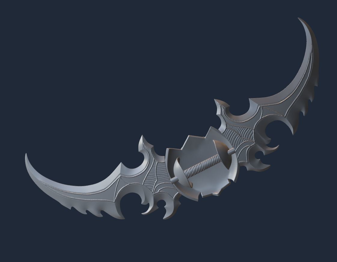 Twin Blades of Azzinoth World of Warcraft Warglaive Illidan 3D print model_2