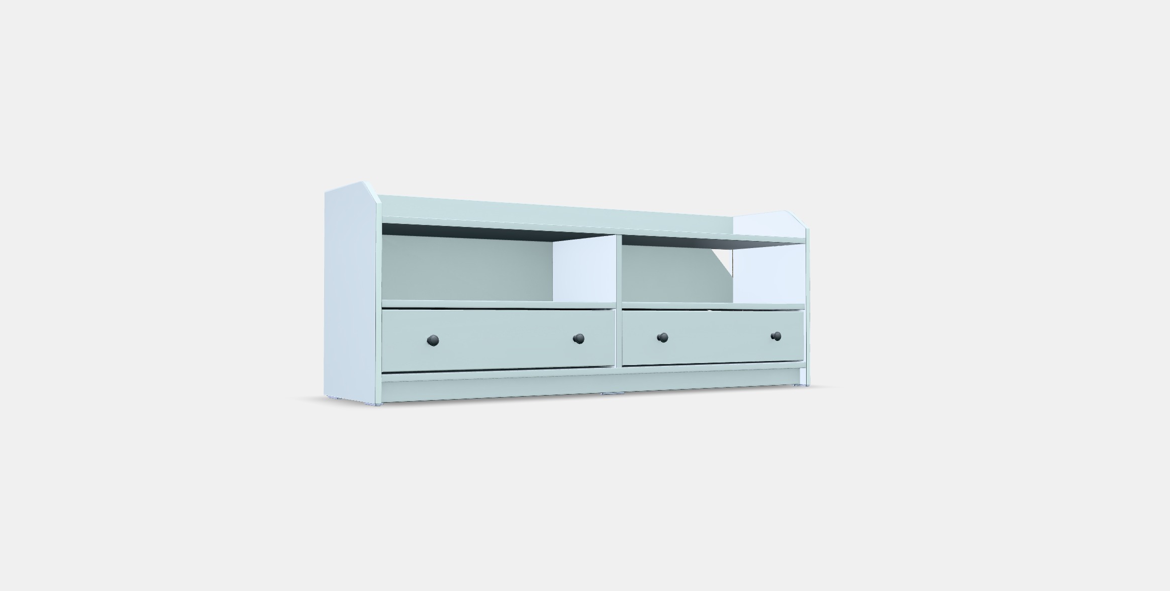 HAUGA TV bench Low-poly 3D model_2