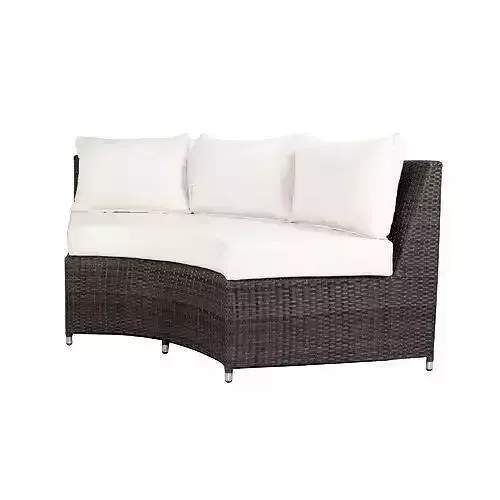 Bull White Rorie Round Sofa with Cushions