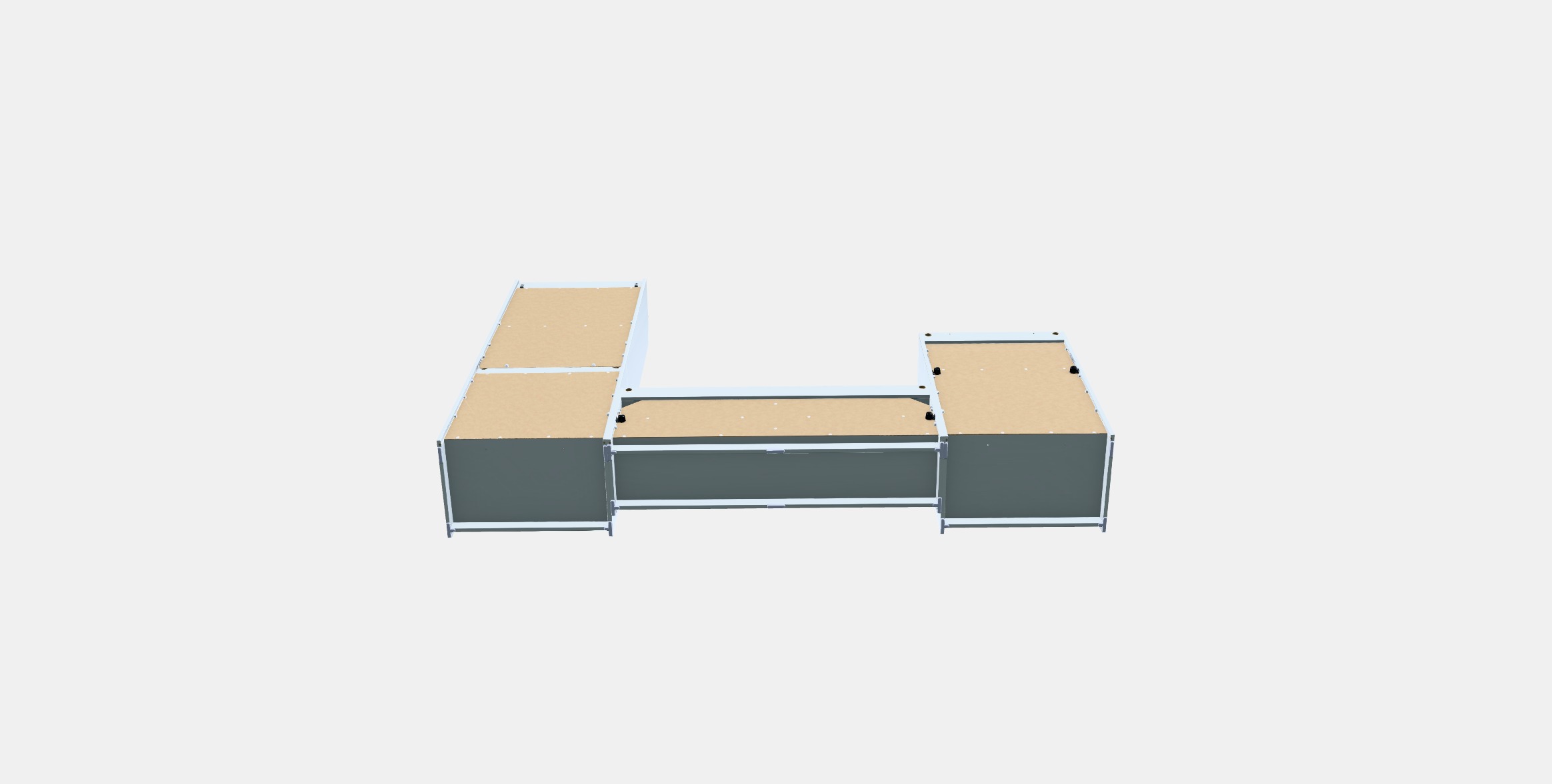 HAUGA TV-storage combination 1 Low-poly 3D model_7