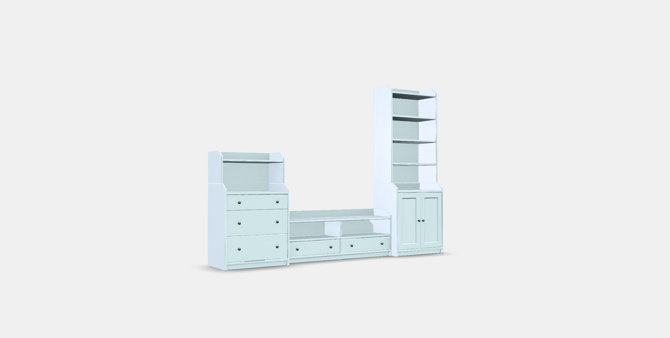 HAUGA TV-storage combination 1 Low-poly 3D model_3