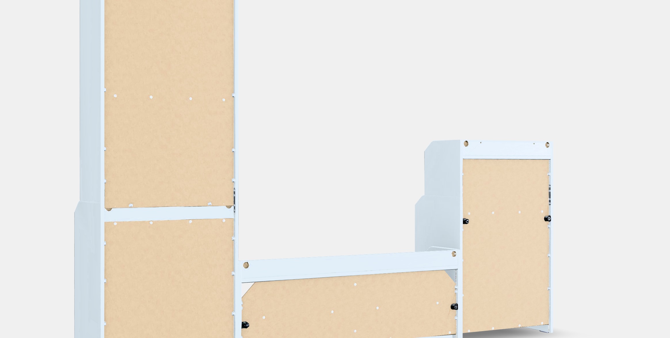 HAUGA TV-storage combination 1 Low-poly 3D model_2