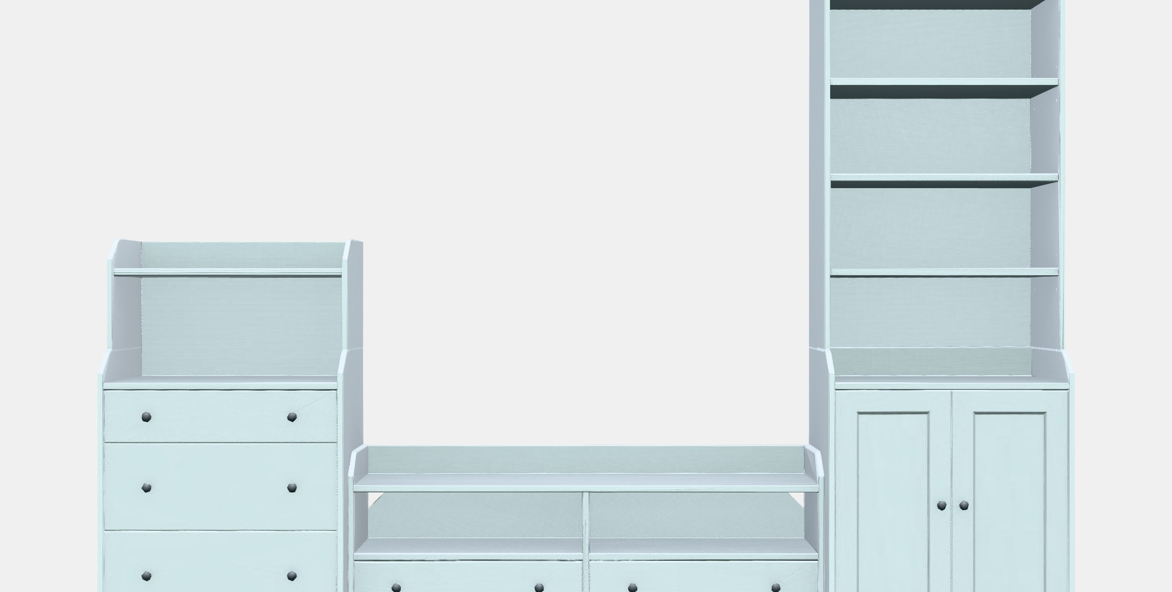 HAUGA TV-storage combination 1 Low-poly 3D model_11