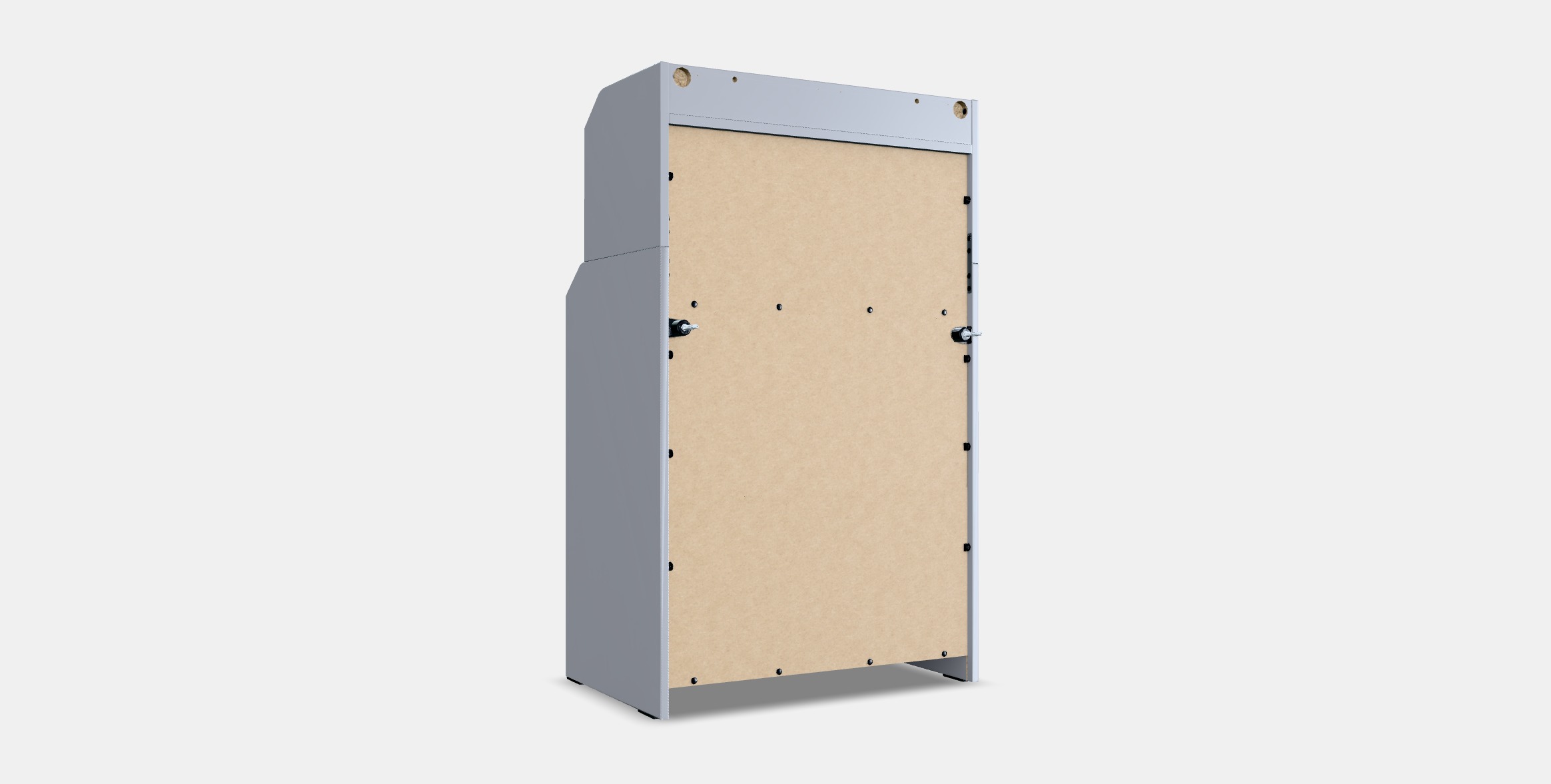 HAUGA Cabinet with 2 doors Low-poly 3D model_16