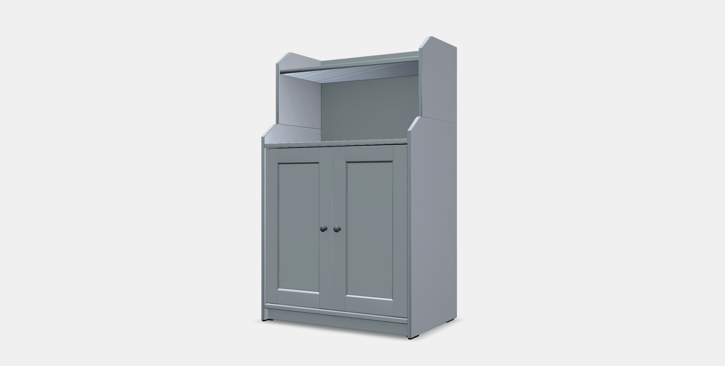 HAUGA Cabinet with 2 doors Low-poly 3D model_12