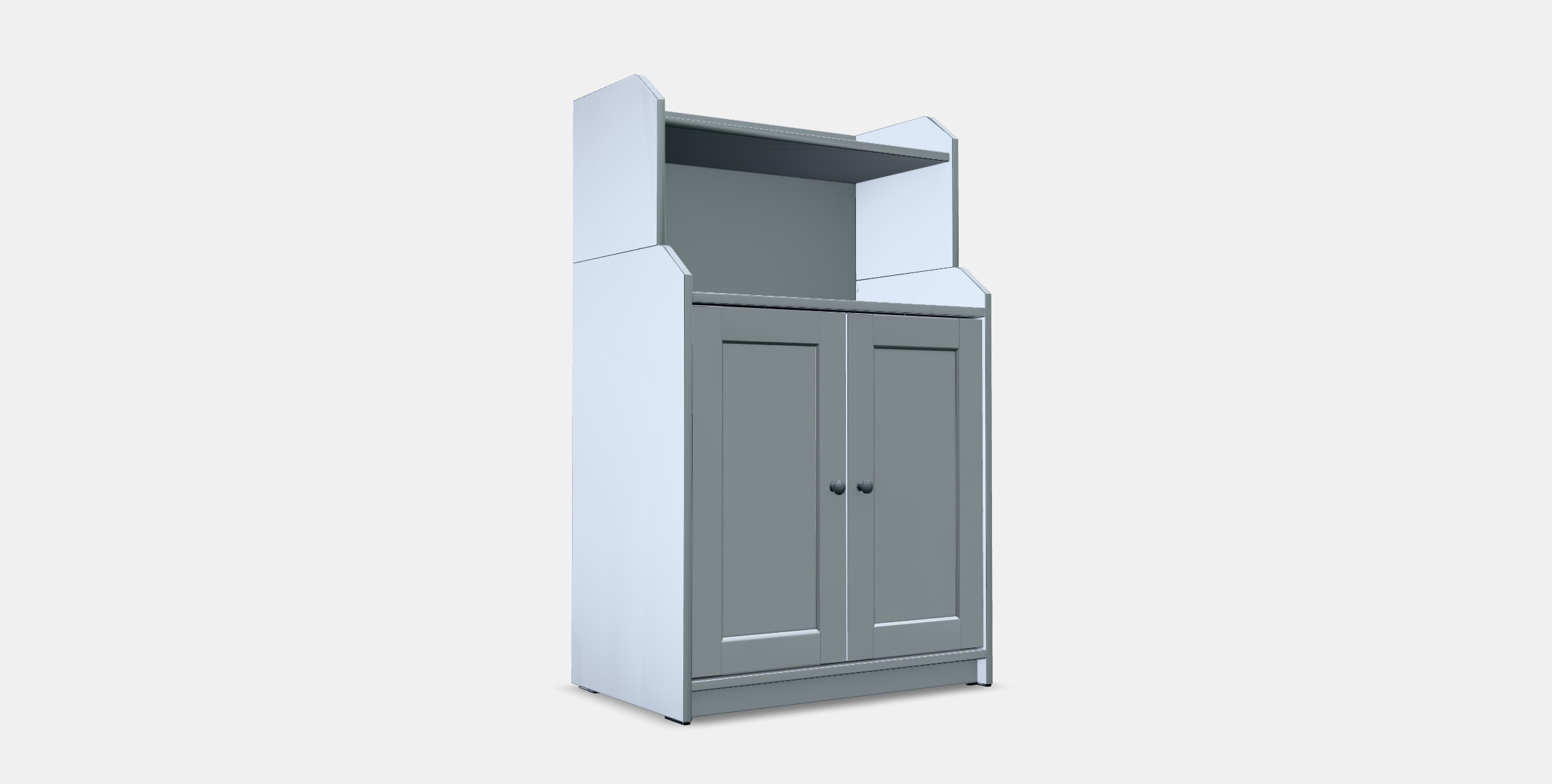 HAUGA Cabinet with 2 doors Low-poly 3D model_3