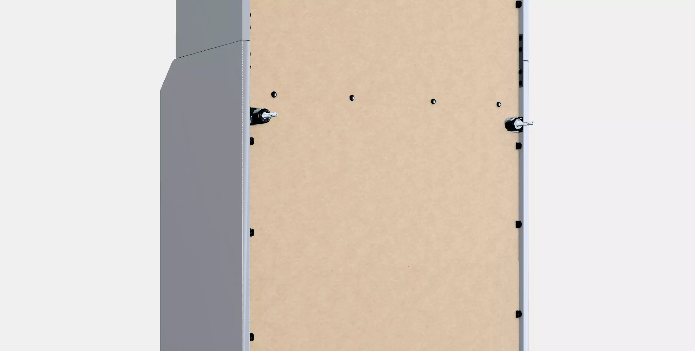 HAUGA Cabinet with 2 doors Low-poly 3D model_0