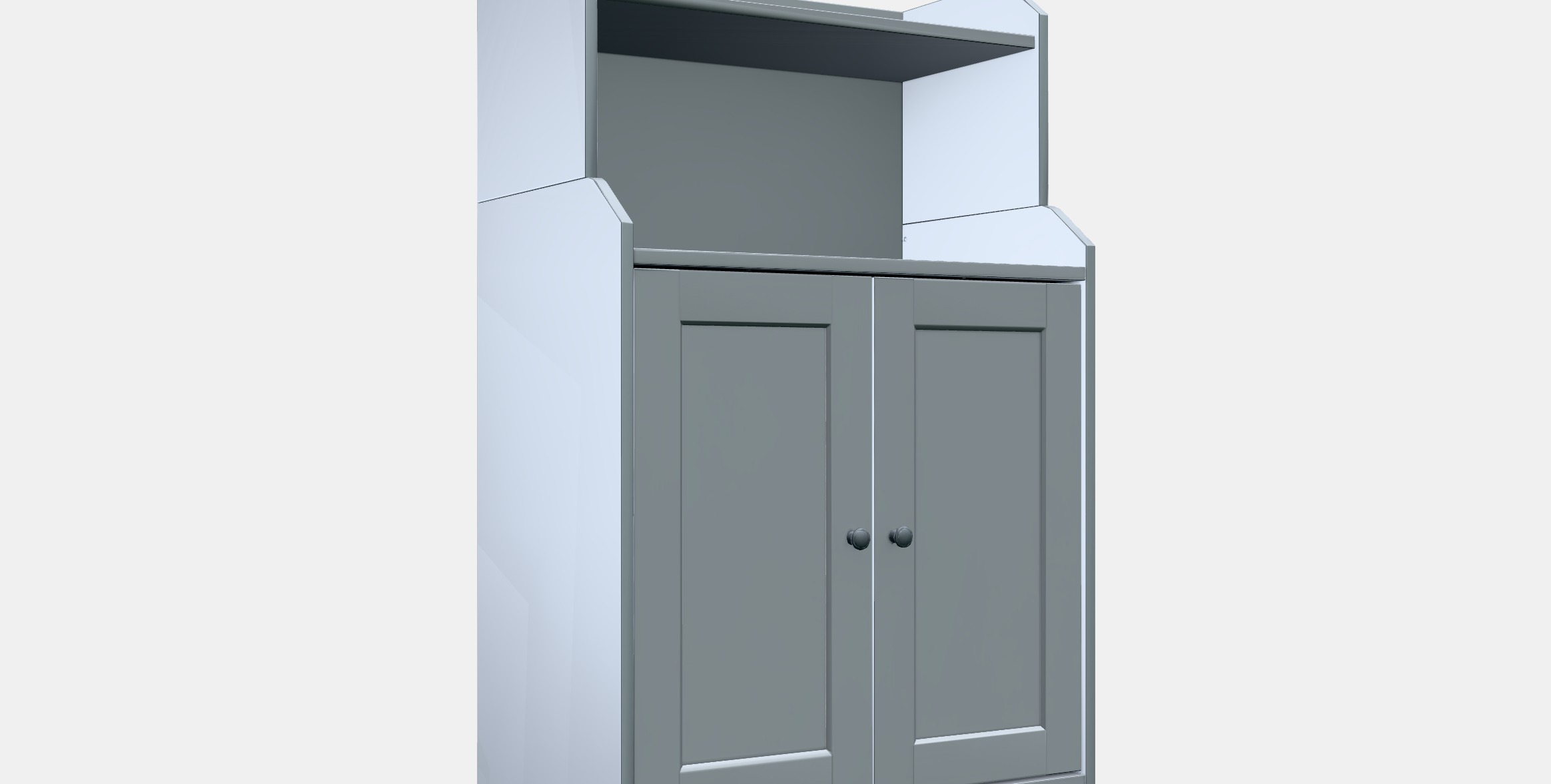 HAUGA Cabinet with 2 doors Low-poly 3D model_8