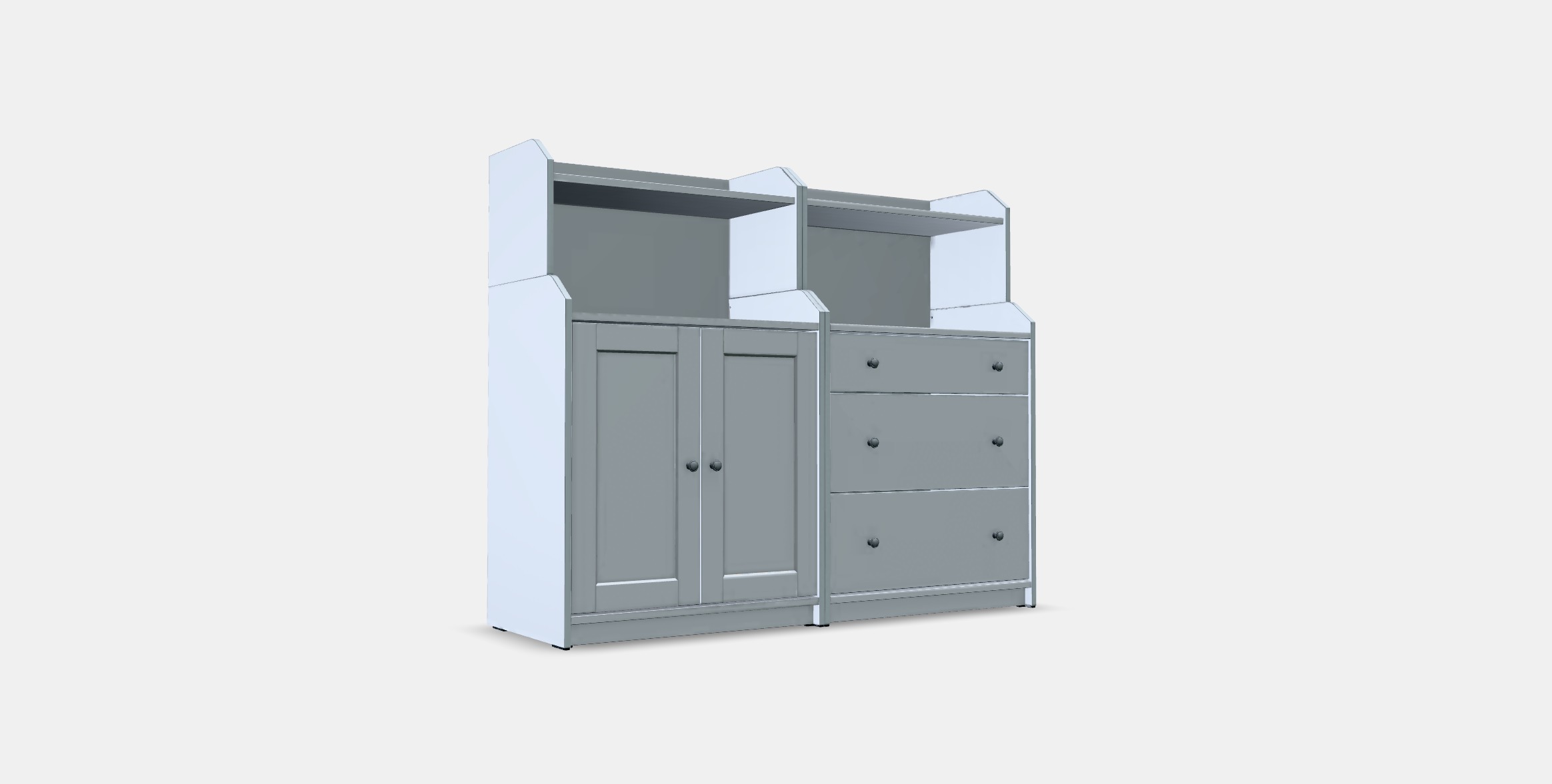 HAUGA Storage combination 7 Low-poly 3D model_4