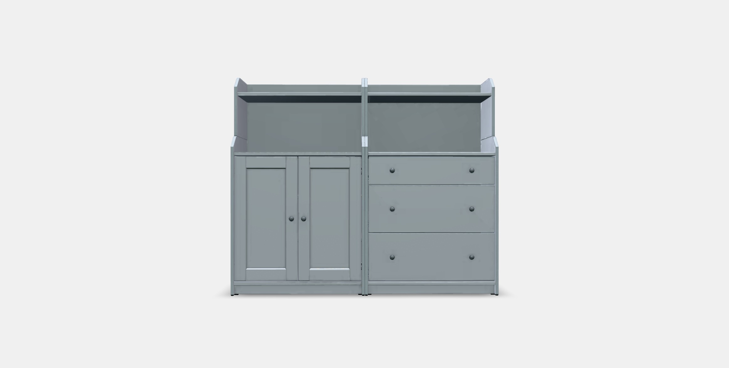 HAUGA Storage combination 7 Low-poly 3D model_9