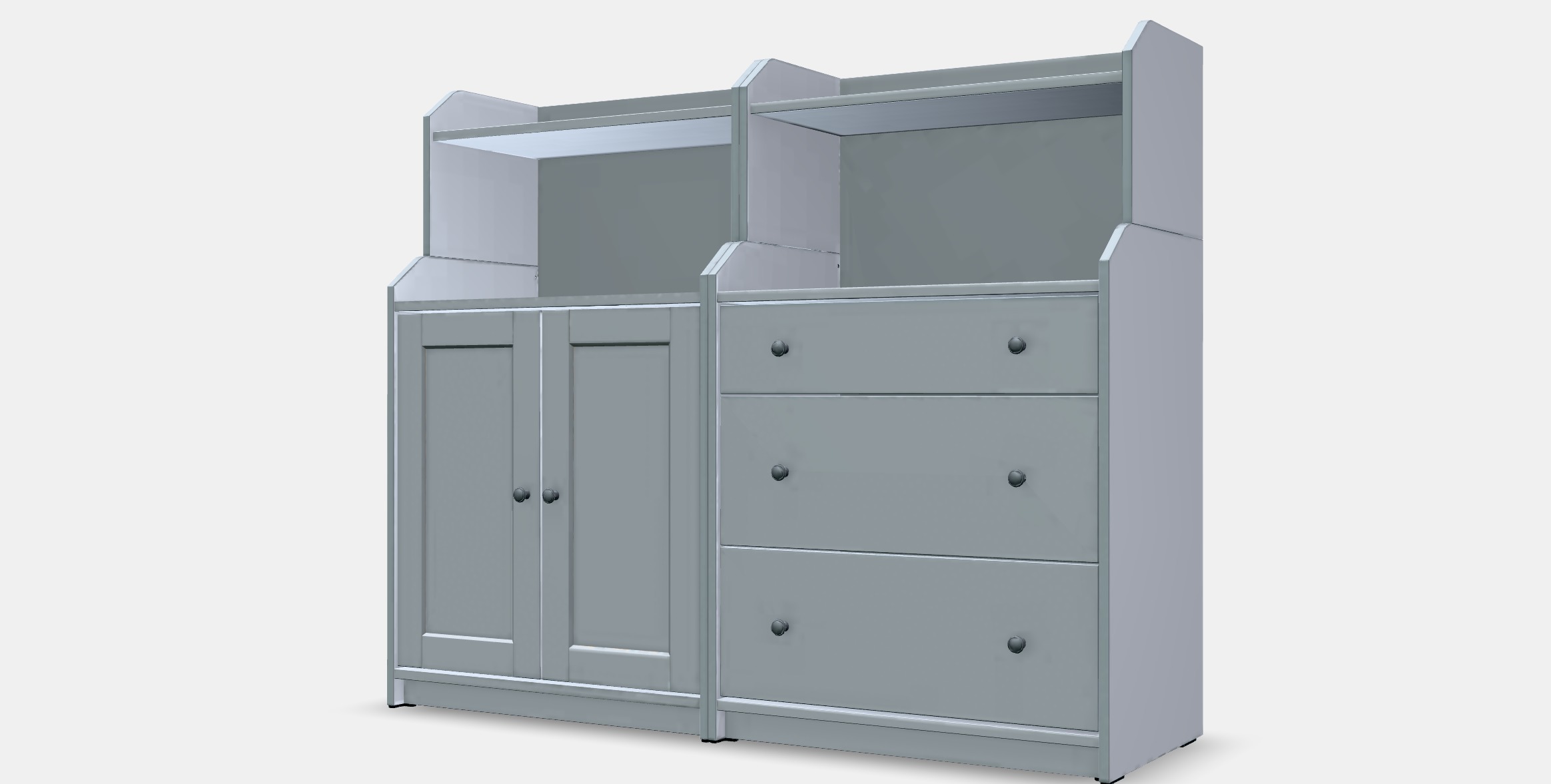 HAUGA Storage combination 7 Low-poly 3D model_13