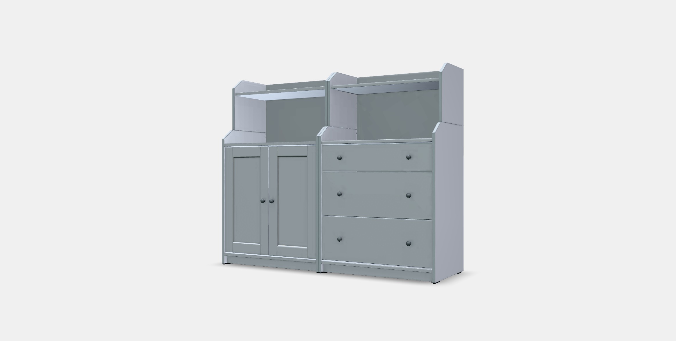 HAUGA Storage combination 7 Low-poly 3D model_10