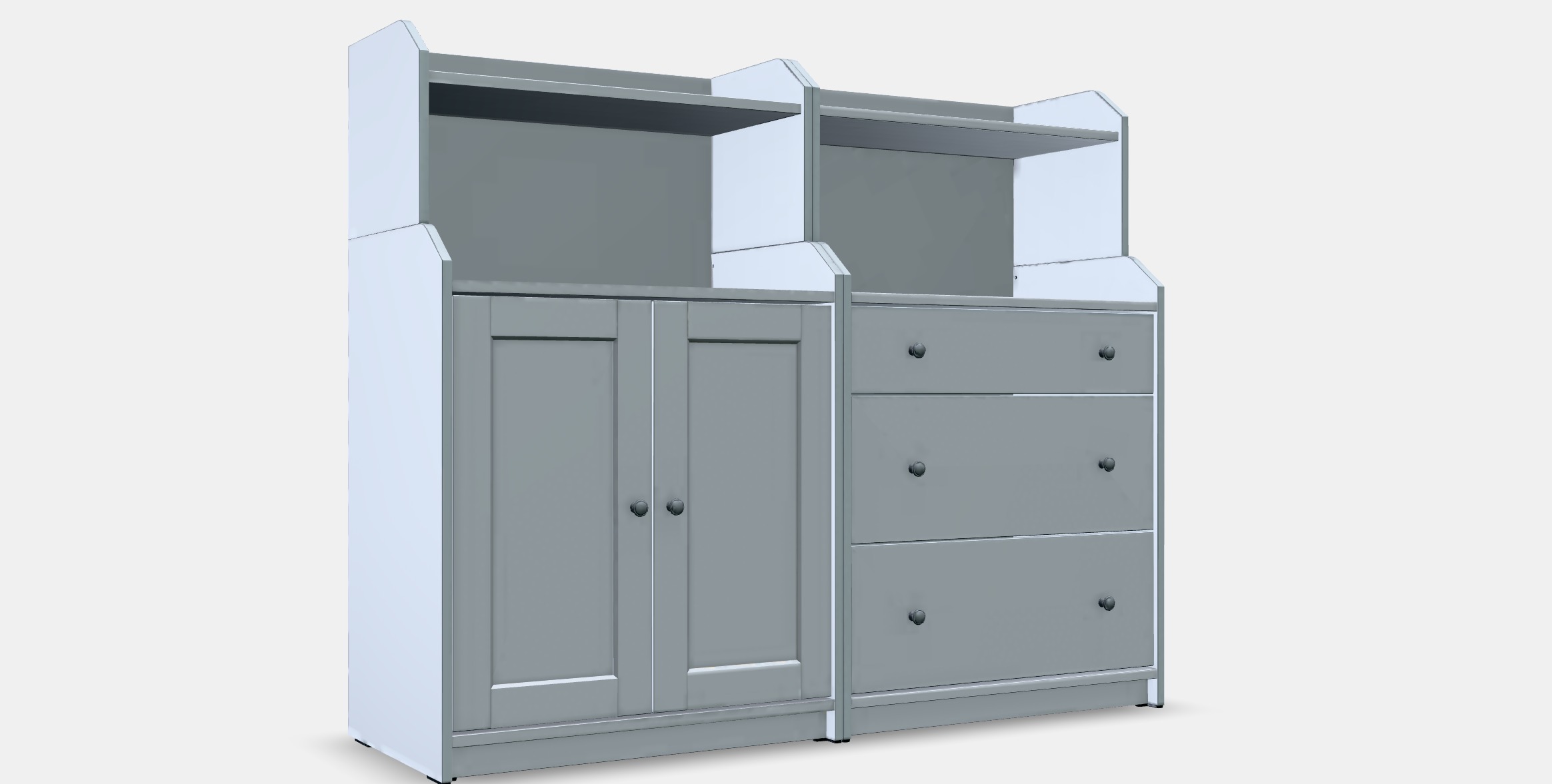 HAUGA Storage combination 7 Low-poly 3D model_7