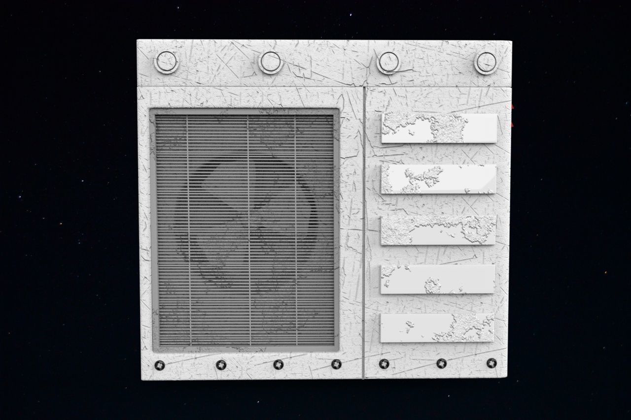 AC machine 3d model  Low-poly 3D model_1