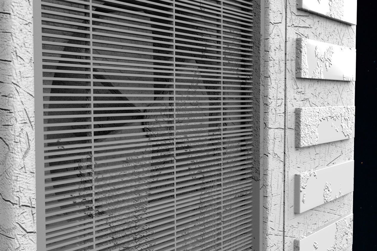 AC machine 3d model  Low-poly 3D model_4