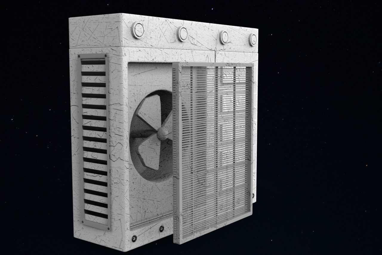 AC machine 3d model  Low-poly 3D model_7