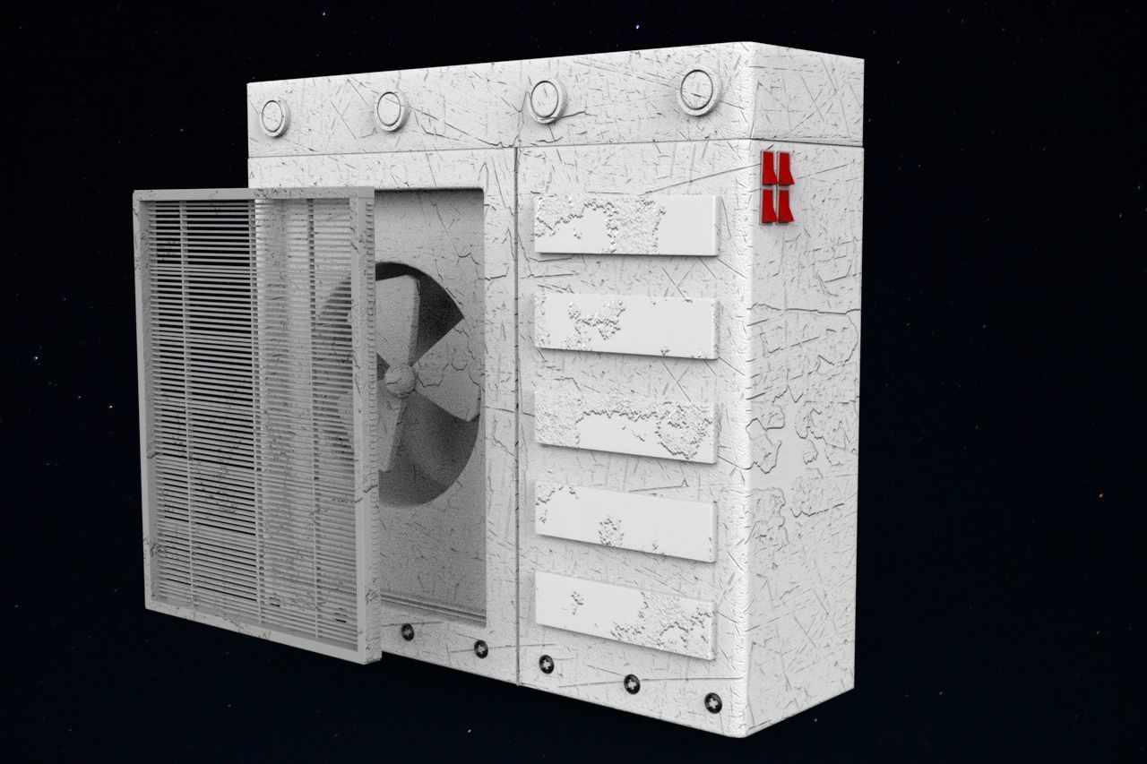 AC machine 3d model  Low-poly 3D model_8