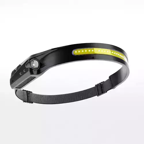 High-Poly Headlamp 3D Model Detailed and Realistic