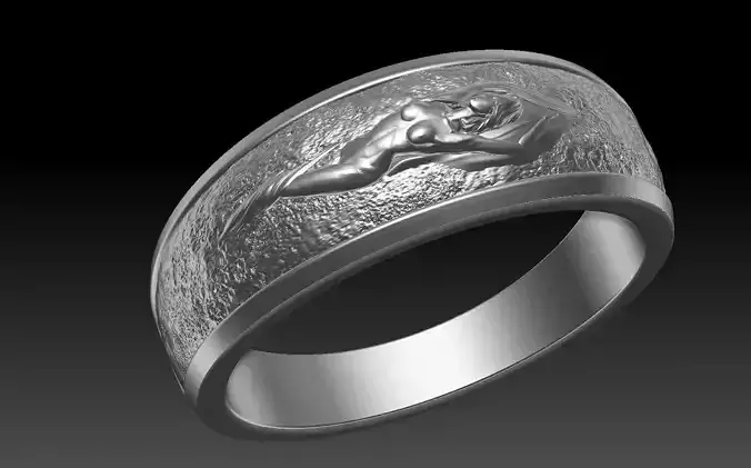 naked girl themed ring