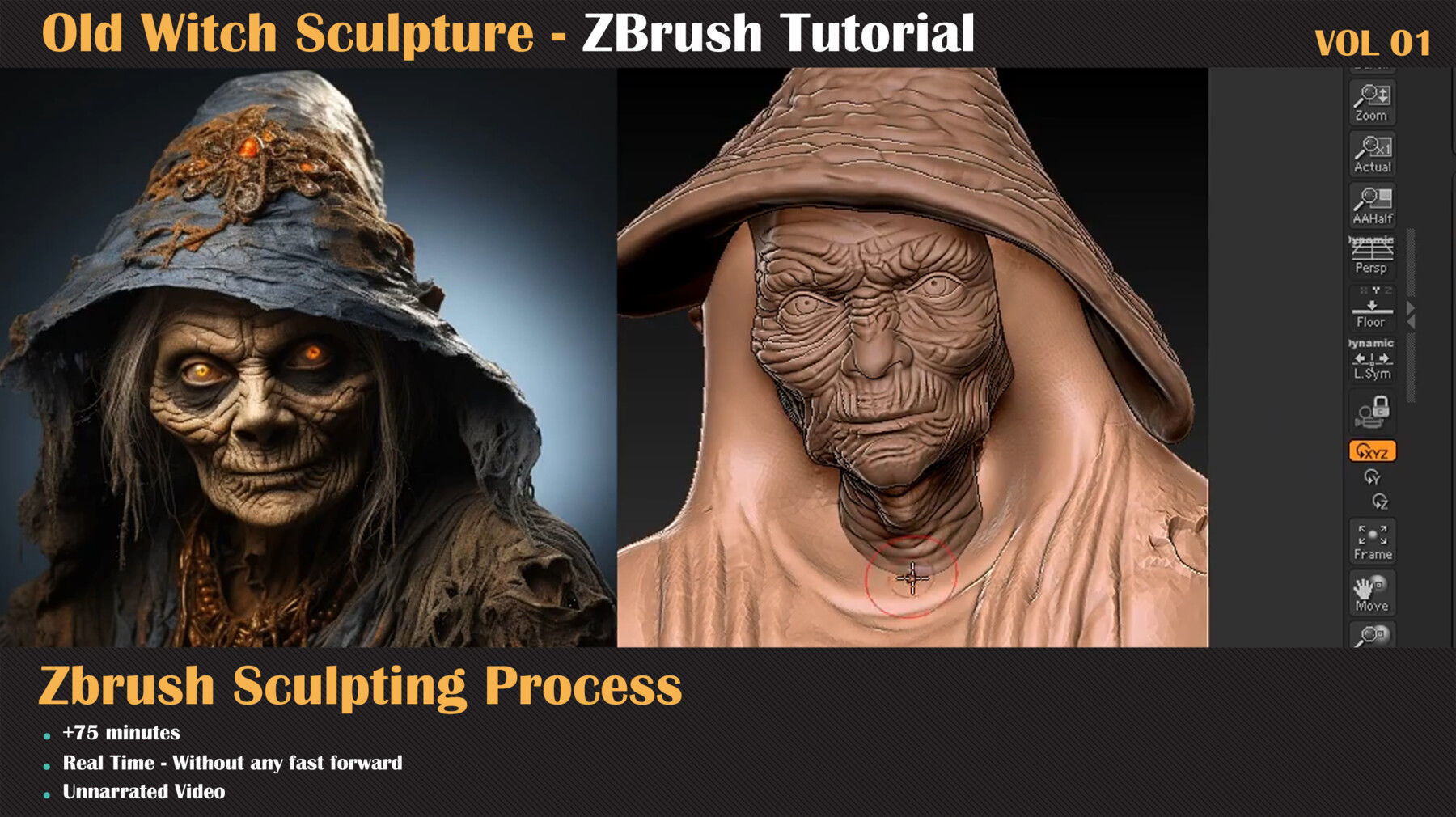 Old Witch - ZBrush Sculpture Series Vol1 3D model_3