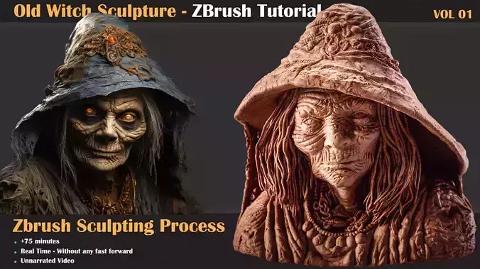 Old Witch - ZBrush Sculpture Series Vol1  