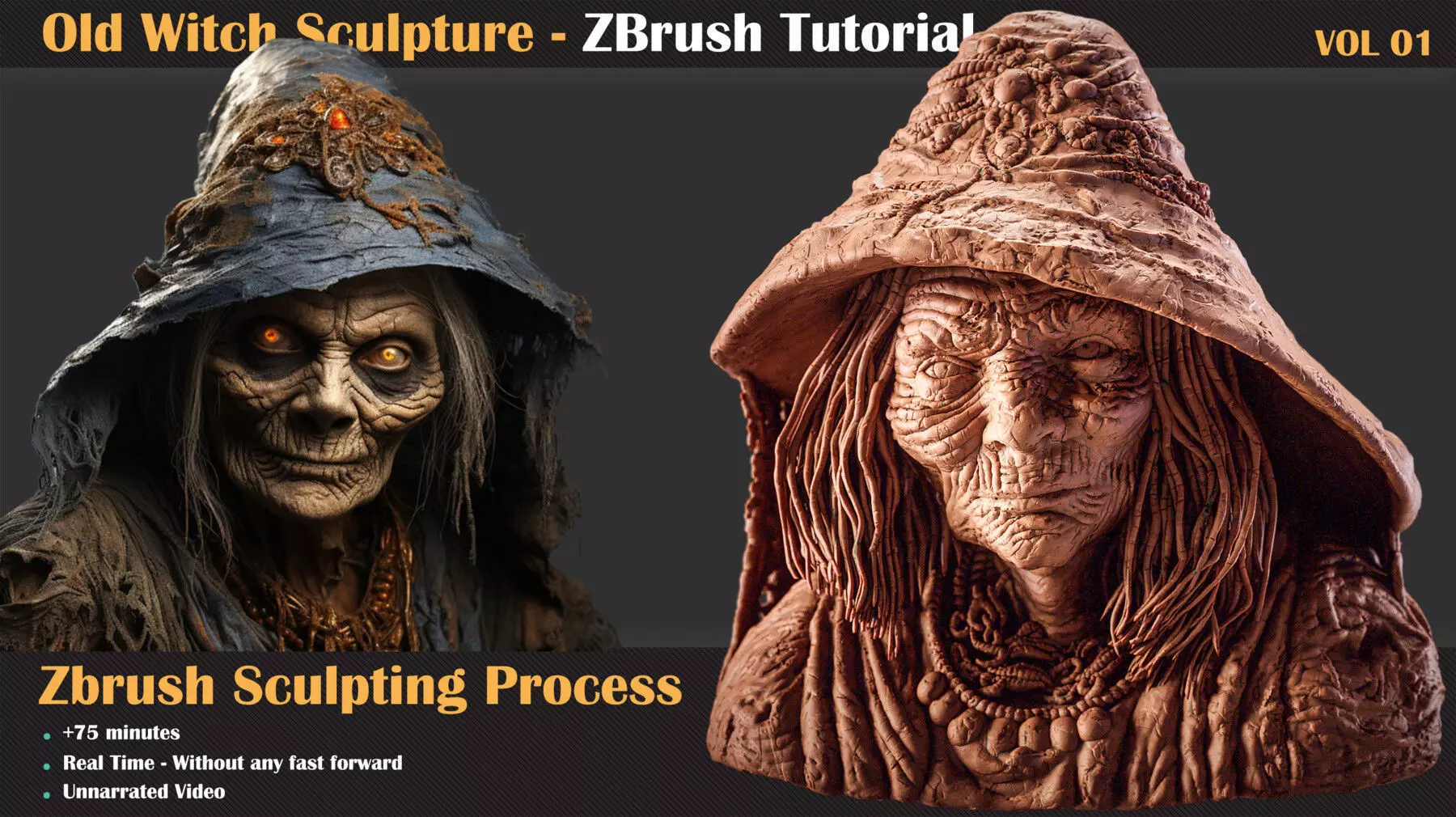 Old Witch - ZBrush Sculpture Series Vol1 3D model_0