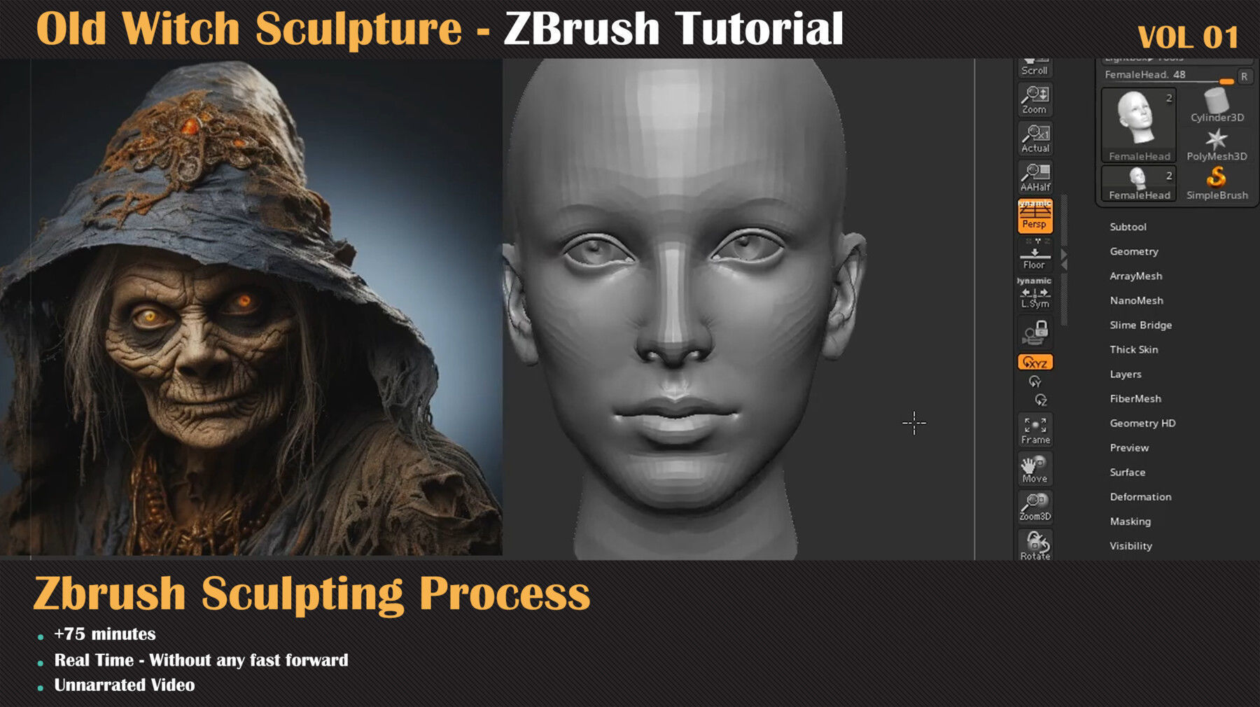 Old Witch - ZBrush Sculpture Series Vol1 3D model_2