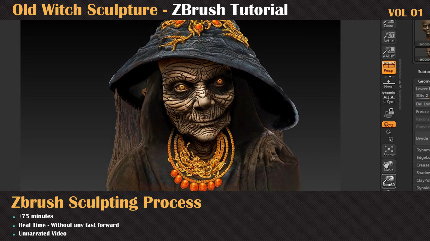 Old Witch - ZBrush Sculpture Series Vol1 3D model_4