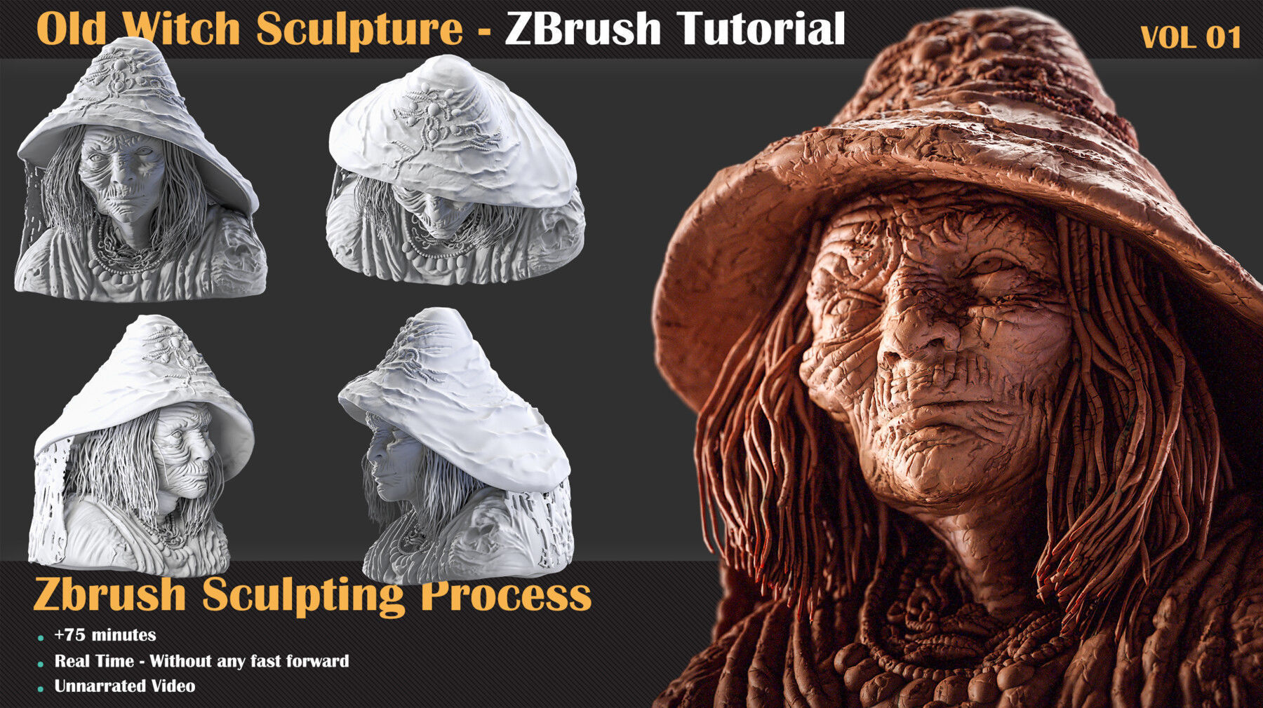 Old Witch - ZBrush Sculpture Series Vol1 3D model_1