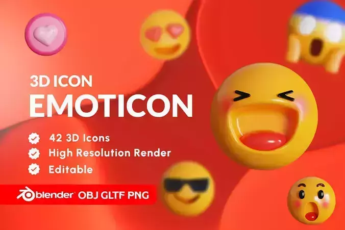 Emoticon 3D Asset