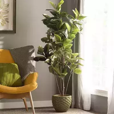 Bull Artificial Fiddle Leaf Fig Tree in Pot