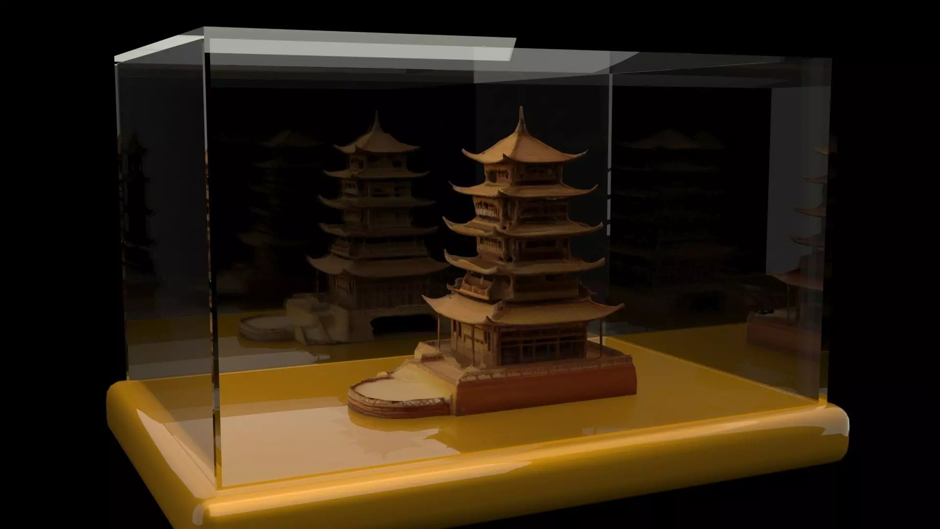 Chinese ancient house 3D model_0