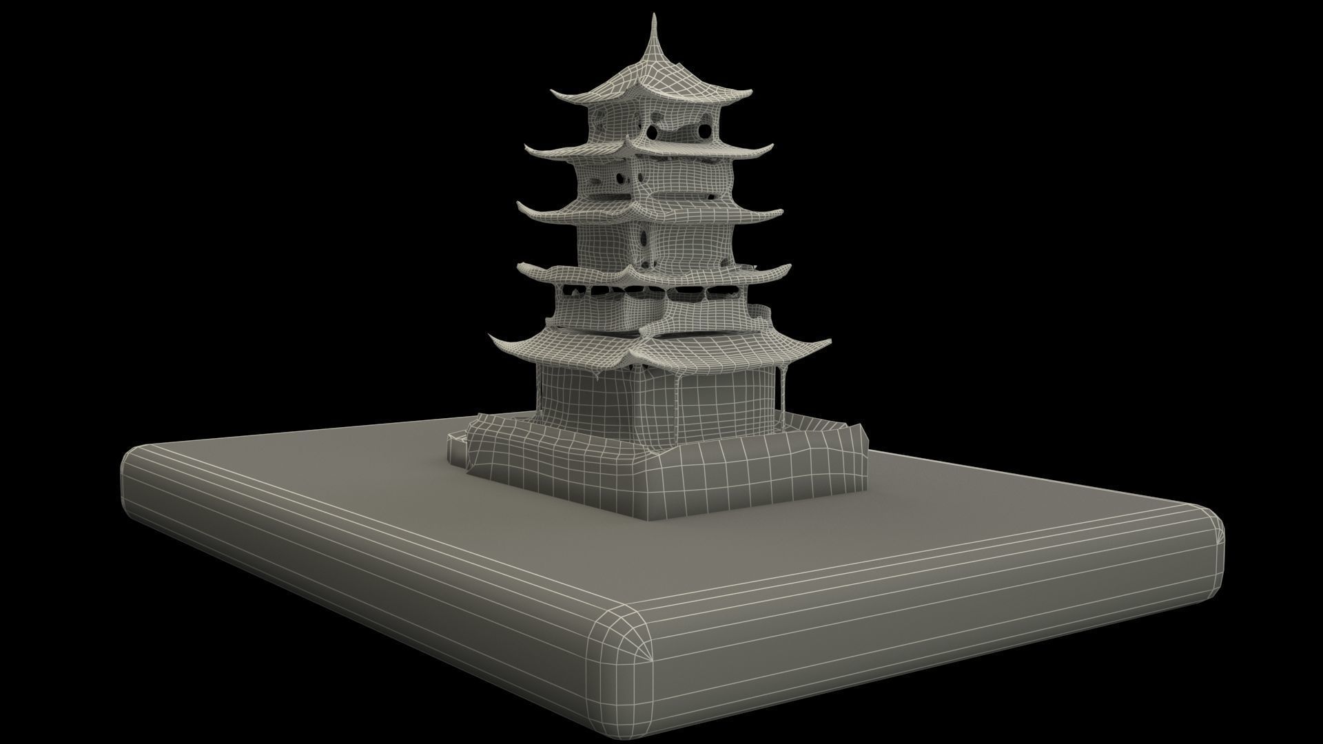 Chinese ancient house 3D model_6