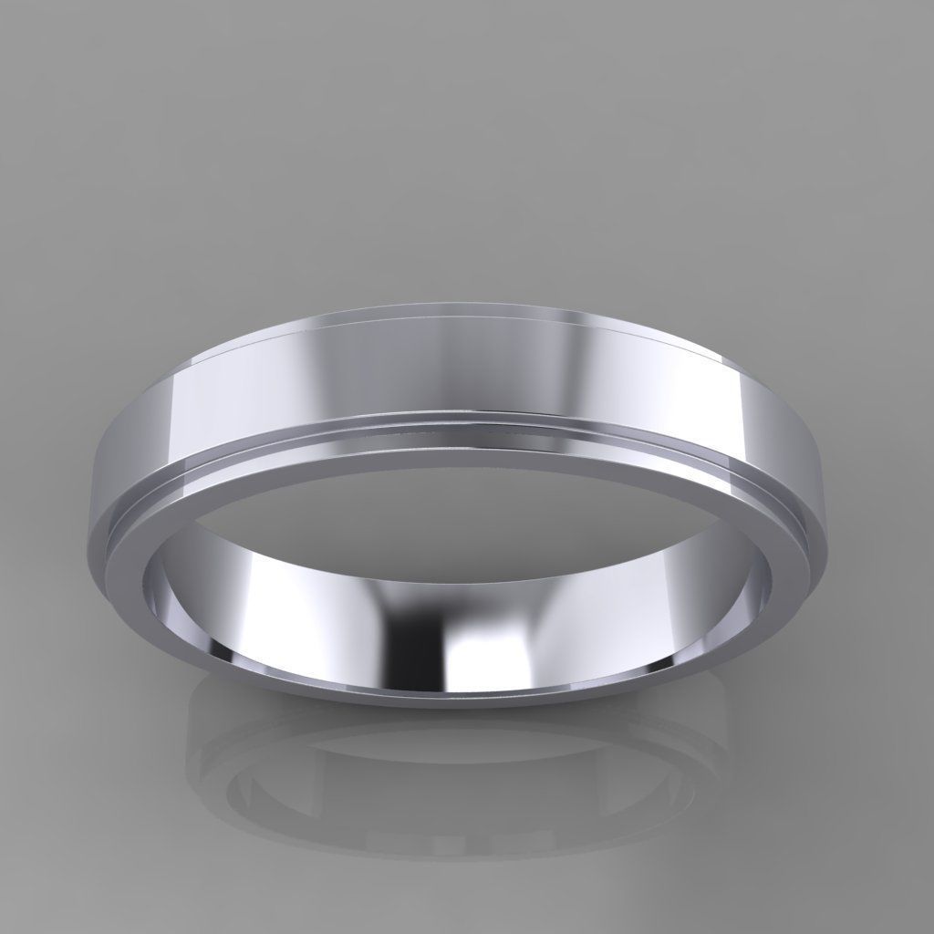 SIDE STEP MEN WEDDING BAND 3D print model_1