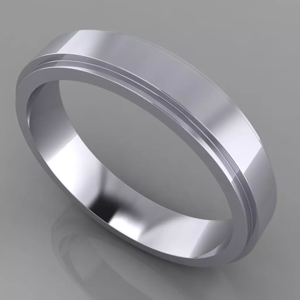 SIDE STEP MEN WEDDING BAND 3D print model_0