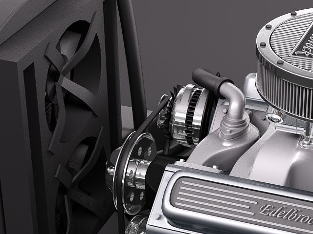 Edelbrock Crate Engine V8 3D model_1