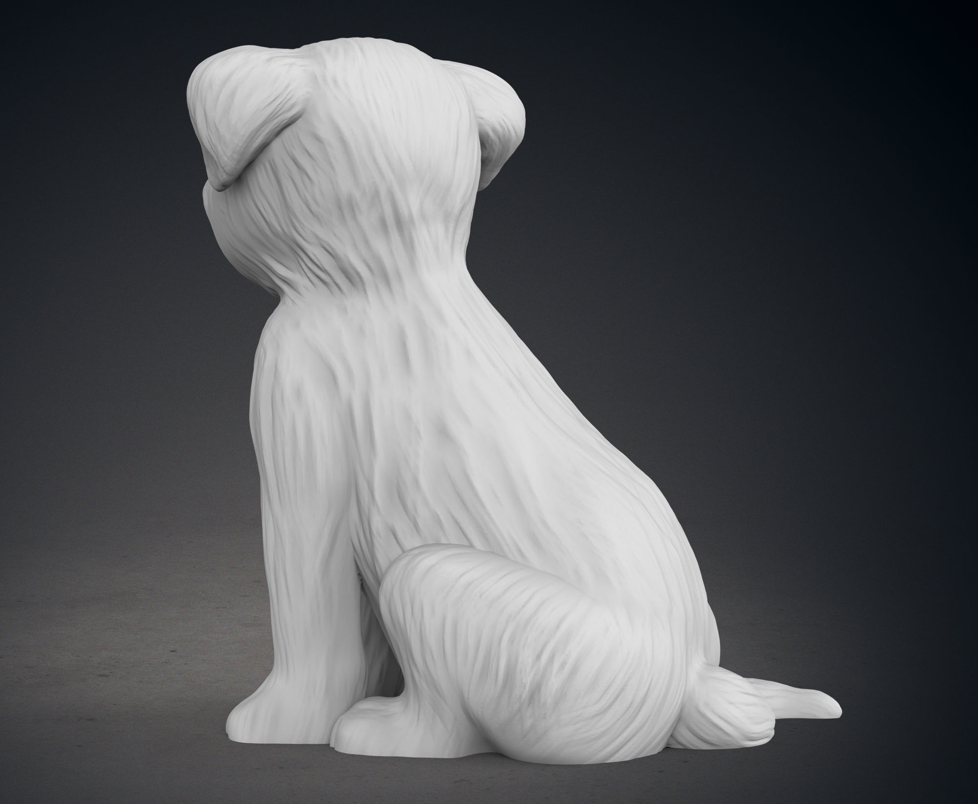 Cute Border Terrier Puppy 3D print model_4