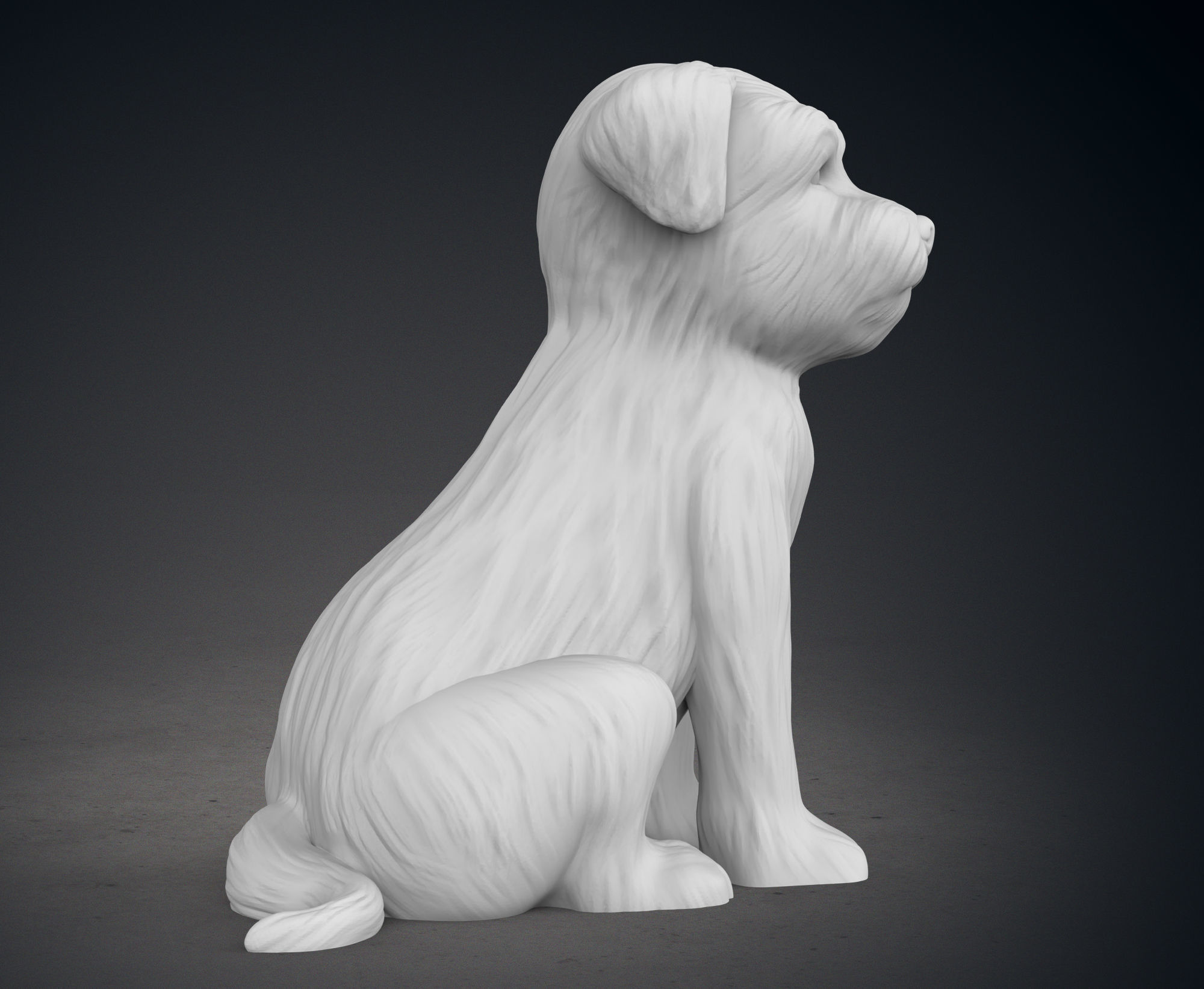 Cute Border Terrier Puppy 3D print model_7