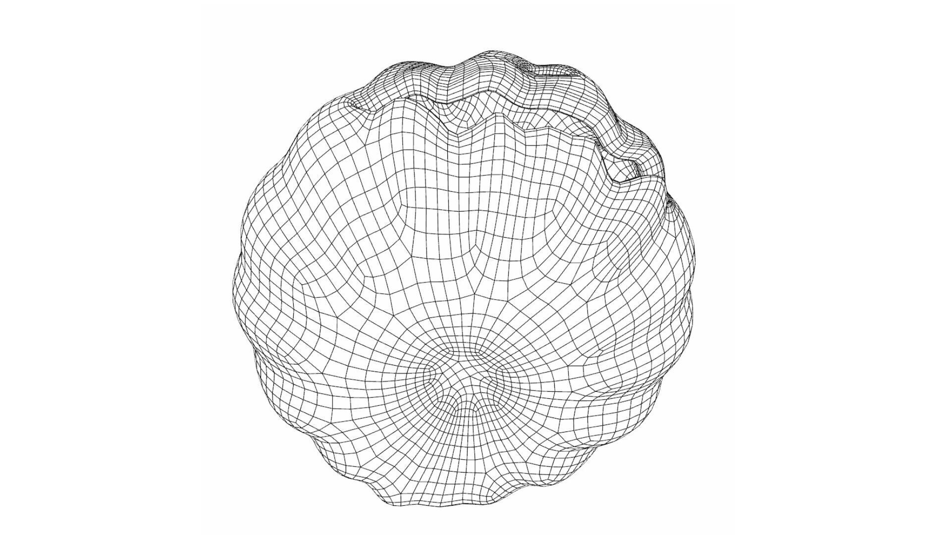 Halloween pumpkin Low-poly 3D model_8