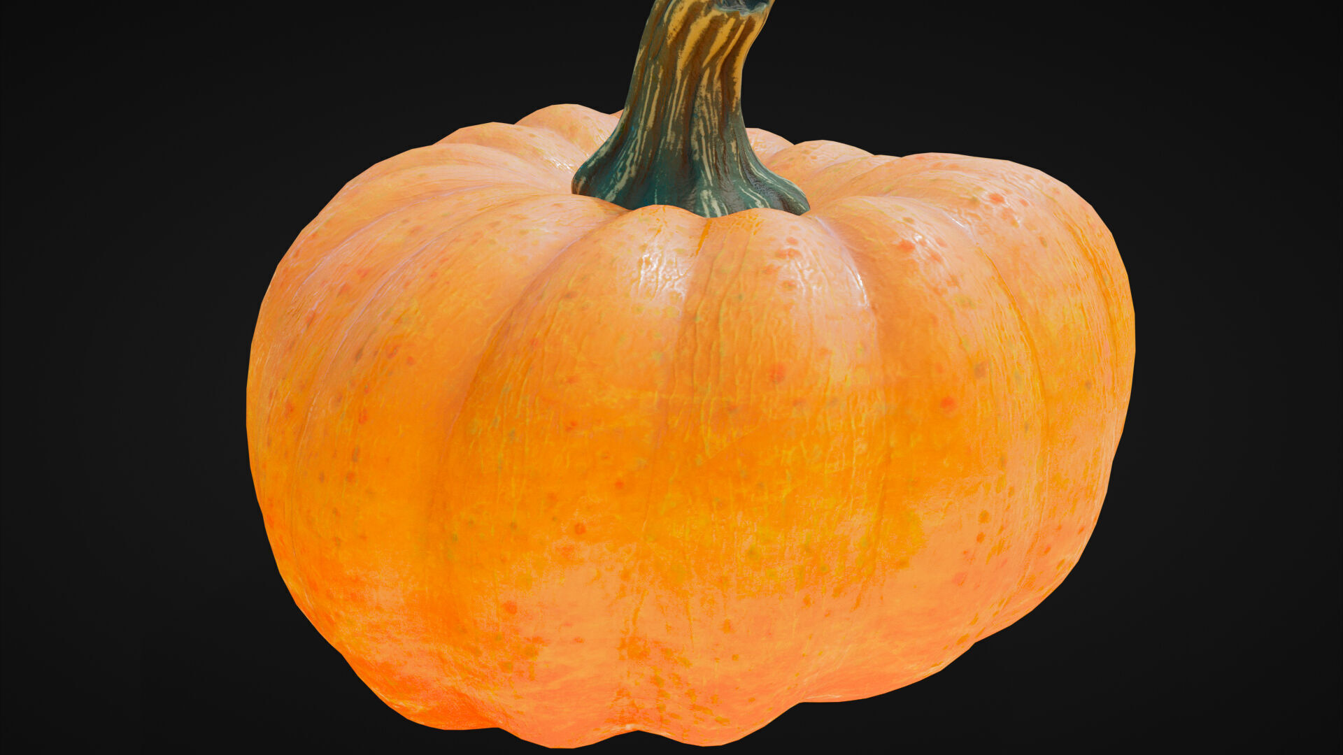 Halloween pumpkin Low-poly 3D model_3
