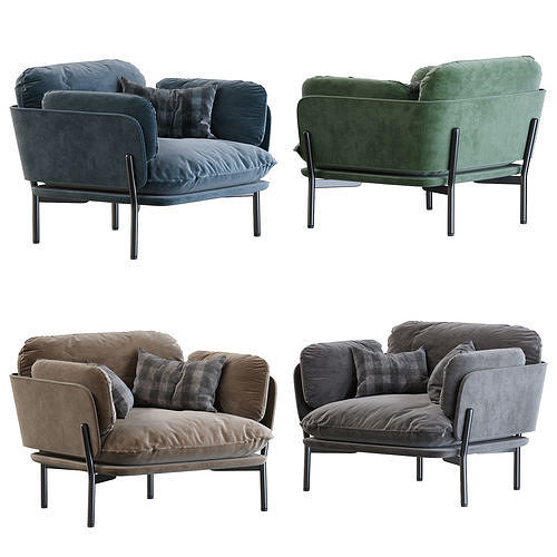 Cloud One Seater LN1 steelcut by andTRADITION 3D model