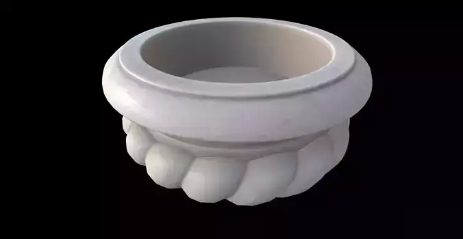 ornate stone pedestal 05