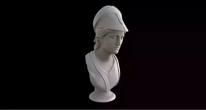 warrior stone bust